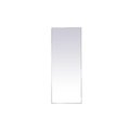 Blueprints 24 x 60 in. Metal Frame Rectangle Mirror, White BL2571289